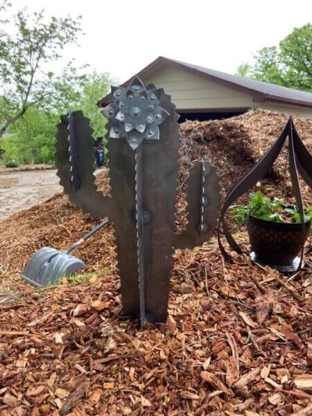 custom metal decor cactus