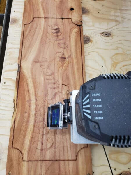 sign made with a router on a plasma table