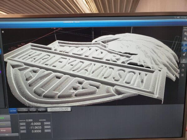 Harley Davidson sign made with router