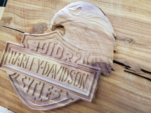sign made on a cnc plasma table with router