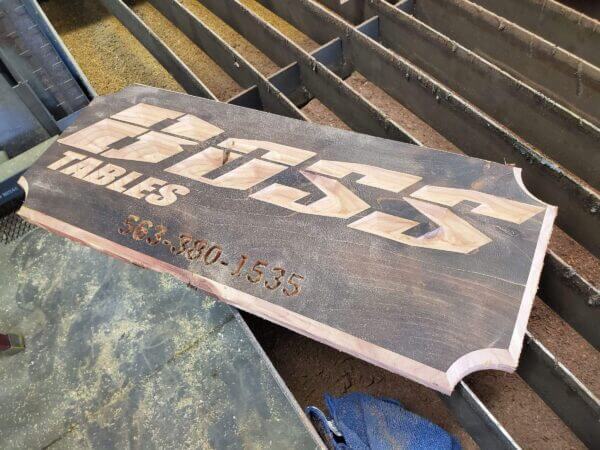 Boss sign made on a cnc plasma table with router