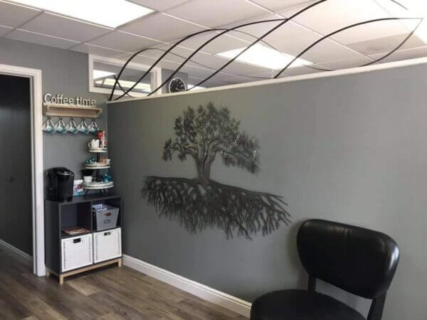 Custom metal tree artwork sign