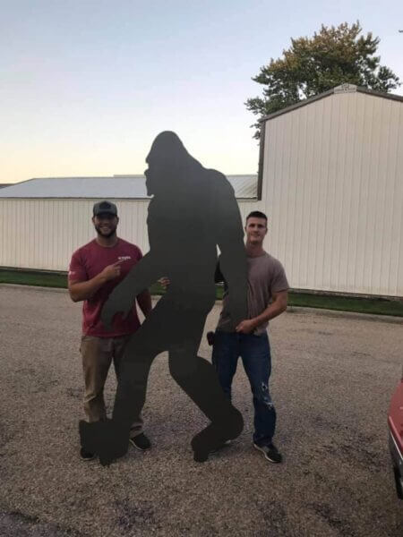 sasquatch metal art decor