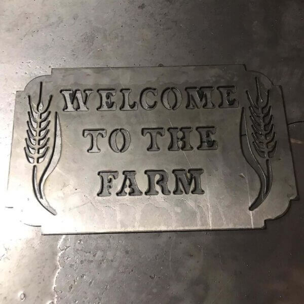 Welcome to the farm custom metal sign
