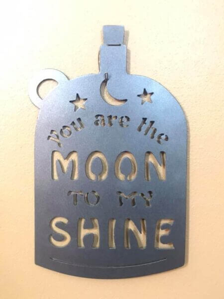 you are the moon to my shine metal sign
