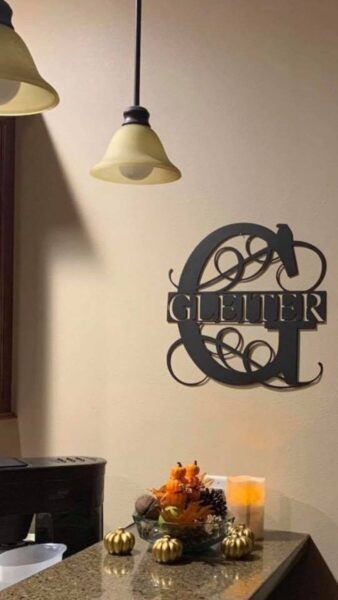 Custom metal sign with name