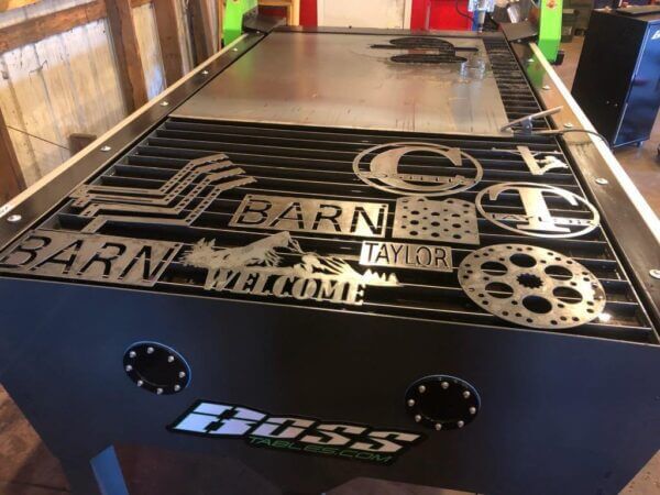 custom signs on CNC plasma table
