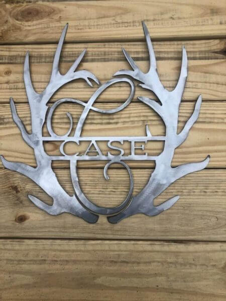 Custom metal decor with last name
