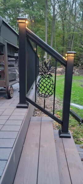 Custom Exterior Deck Railing Artistic Detail