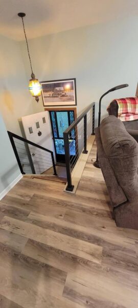 Custom Interior Cable Railing Installation