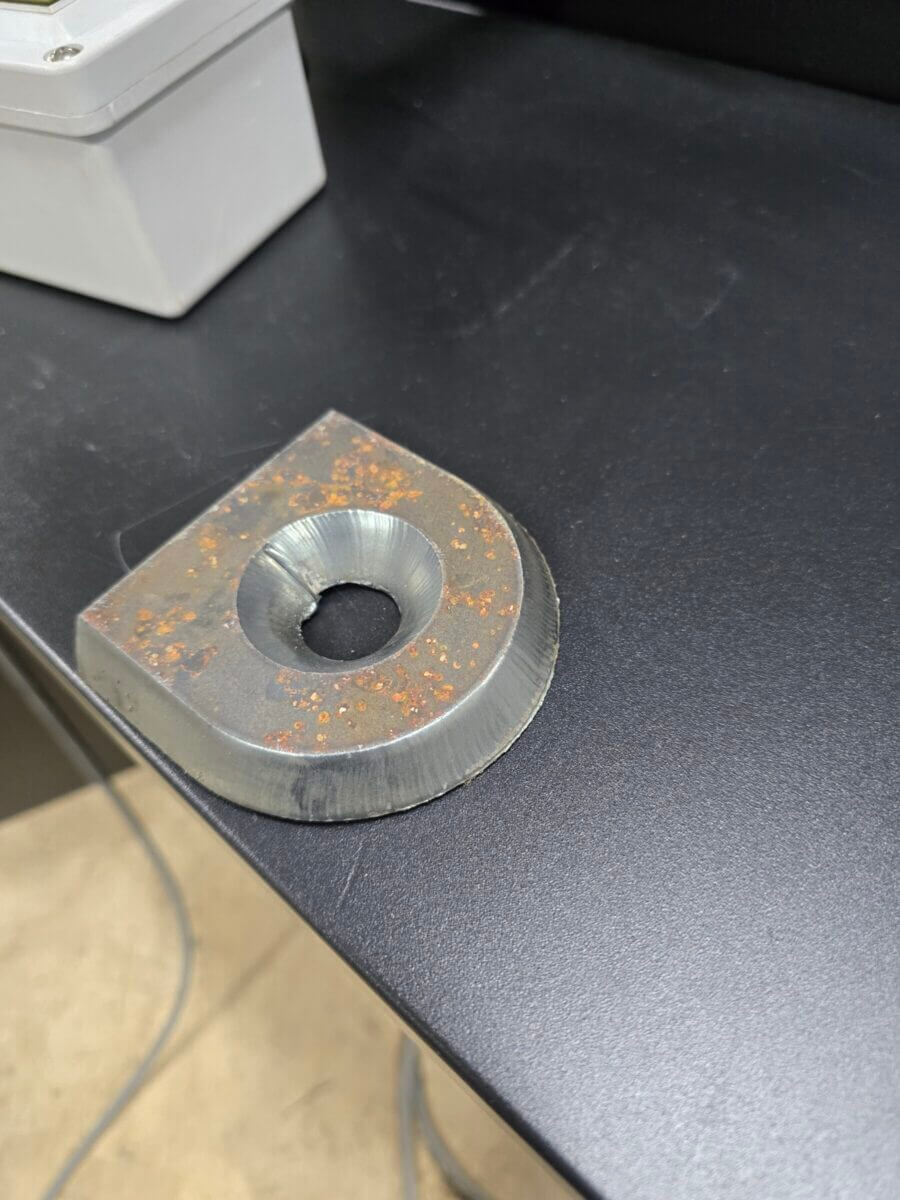 part cut on the bevel table